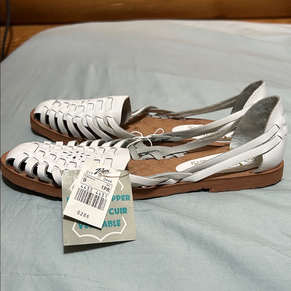 Zellers Sentiments White Women’s Sandals - Leather Upper